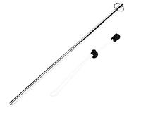Baxnore Professional Aluminum Alloy Scuba Diving Pointer Stick with Parachute Lanyard Underwater Tool Marine Life Interaction Device for Divers Snorkelers 35cm Silver Black Blue Ye (Silver (with