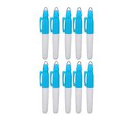 Baxnore Professional Ball Alignment Markers 10 Pack Oil Based Golfing Marker Pens with Plastic Case for Putting Training and Art Projects (Sky Blue)