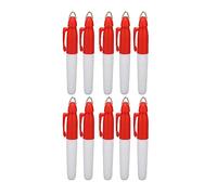 Baxnore Professional Ball Alignment Markers 10 Pack Oil Based Golfing Marker Pens with Plastic Case for Putting Training and Art Projects (Red)