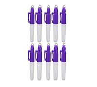 Baxnore Professional Ball Alignment Markers 10 Pack Oil Based Golfing Marker Pens with Plastic Case for Putting Training and Art Projects (Purple)