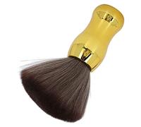 Baxnore Professional Barber Neck Duster Brush with Soft Nylon for Hair Removal Gold Handle Stylist Tool for Salon Home Use 4.5 x 16cm Size