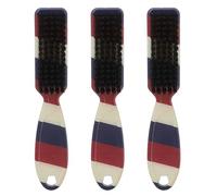 Baxnore Professional Beard Fade Brush Set 3 Pack Soft Nylon Ergonomic Handle for Beard Styling Cleaning Grooming at Home Salon Barbershop Durable ABS Plastic Construction
