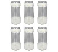Baxnore Professional Birds Cage Water Feeder Automatic Spill Proof Bird Water Dispenser Hanging Feeder for Parrots Budgies Cockatiels Lovebirds 6 Pack Durable Plastic Pet Bird Acce (200ml)