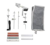 Baxnore Professional Fixed Angle Knife Sharpener Kit 120 to 8000 Grit Rotation Flip Design High Efficiency Chef Knife Sharpener System for Kitchen Scissors Pliers Stainless Steel