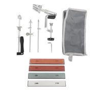 Baxnore Professional Fixed Angle Knife Sharpening System with 6 Whetstones 120 to 6000 Grit Kitchen Chef Knife Sharpener Kit Durable Stainless Steel for Home Cooks and Chefs