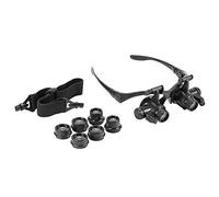 Baxnore Professional Head Wearing Magnifier with LED Light 4 Interchangeable Lenses 10X 15X 20X 25X Magnification for Jewelry Watch Repair Crafts Close Work Hands Free Magnifying G