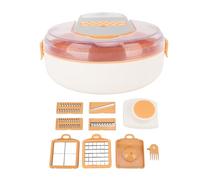 Baxnore Professional Kitchen Grater Set 8 in 1 Stainless Steel Vegetable with Colander Bowl for Slicing Shredding Grating Cheese Potato Carrot Food Prep (Orange)