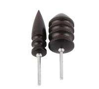 Baxnore Professional Leather Edge Burnisher Tool Set 2PCS Wooden Edge Slicker for Leather Crafting Belts Wallets Saddles Handmade Polisher Blackwood 1.3x7cm 2.3x6cm