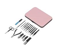 Baxnore Professional Manicure Set 18 Piece Stainless Steel Nail Clipper Pedicure Kit With Eyebrow Trimmer Dead Skin Pliers Portable Grooming Tools For Home Travel Beauty Care PU Le