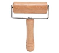 Baxnore Professional Pizza Dough Roller Premium Beech Wood Stainless Steel Kitchen Baker Tool for Homemade Pizza Pasta Pastry Bread Cookie Making Smooth Polished 220g