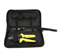 Baxnore Professional Ratcheting Wire Crimper Tool Kit JX1601 with 4 Interchangeable Dies Manganese Steel Cable Terminal Crimping Pliers for Electricians and Electrical Engineers