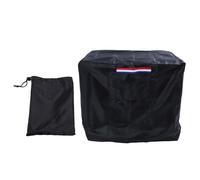 Baxnore Professional Rectangular Fire Pit Cover 420D Heavy Duty Outdoor Fire Table Cover for Patio Gas Fireplace Protection Silver Polyester 28x28x25 Inches with Storage Bag