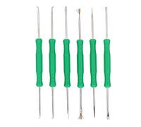 Baxnore Professional Solder Assist Tools 6PCS Double Sided Hardened Tip Welding Auxiliary Kit Ergonomic Handles for Electronics Repair ABS Aluminum Alloy Set