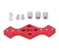 Baxnore Professional Woodworking Straight Hole Punch Locator Aluminum Alloy Precise Drilling Positioner Tool for Carpentry Wood Projects Red 6mm 8mm 10mm Sizes