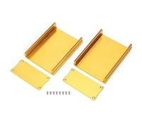 Baxnore Project Housing Enclosure Case Premium Aluminum Alloy Split Type DIY Project Box for GPS Decoder Circuit Board Industrial Equipment Gold Sandblasting Oxidation Treatment 3