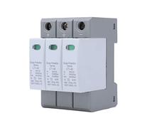 Baxnore Protective Device 3P Voltage Protection 20 40KA DC Industrial Grade Protector for Home Office Electrical Systems Flame Retardant PC Material 36mm DIN Rail Mount