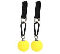 Baxnore Pull Up Ball Grip Climbing Training Hold Grips with Straps for Indoor Outdoor Horizontal Bar Training PU Stainless Steel Polyester 734g 7.2cm Diameter 2 Pack