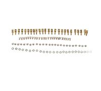 Baxnore Pushrod Linkage Stopper Quick Adjuster Premium Brass RC Push Rod Connector with Screws Nuts Gaskets for Model Boat Airplane Helicopter Gold Silver Color 25PCS Set (1.0mm)
