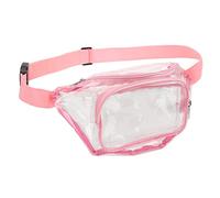 Baxnore PVC Transparent Waist Bag, Watertight Transparent Waist Pack, Dust Proof Clear Fanny Pack, Multifunctional Fanny Pack for Travel Adventures (Pink)