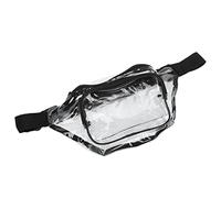 Baxnore PVC Transparent Waist Bag, Watertight Transparent Waist Pack, Dust Proof Clear Fanny Pack, Multifunctional Fanny Pack for Travel Adventures (Black)