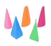 Baxnore Quilling Border Buddy Bobbin Tower Professional Paper Craft Tool Set 5PCS Geometric Shapes for DIY Scrapbooking Card Making Handmade Stationery Plastic Assorted Colors