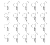 Baxnore Rabbit Cage Spring Latch Hook High Strength Metal Durable Spring Door Hook for Securing Rabbit Pet Cage Farming Equipment Galvanized 20PCS (Small spring cage door hook)