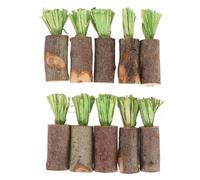 Baxnore Rabbit Chew Sticks Edible Natural Teeth Grinding Toys Urinary Stones Promote Health for Small Pets Bunny Cage Decoration Applewood Timothy Grass Corn Leaf 10 Pcs (Green Corn Husk Type)