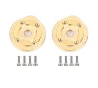 Baxnore RC Drive Housing Brass Balance Weight Counterweight Upgrade Parts for Axial Capra1 9 SCX10III Lower Center of Gravity Improve Stability Gold Color 42mm Diameter 2pcs