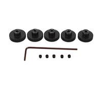 Baxnore RC Pinion Motor Gear Set High Hardness Precision Cr Mo Alloy Steel 38T 39T 40T 41T 42T Teeth for 1/10 RC Model Car 3.175mm Shaft Accessory with Wrench and Screws