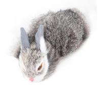 Baxnore Realistic Plush Bunny High Simulation Rabbit Hair Stuffed Animal Soft Cuddly Lifelike Companion for Gift Home Decor 14cm
