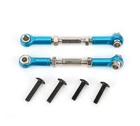 Baxnore Rear Upper Suspension Arm Steering Linkage Rod Link Premium Metal Upgrade Part for WLtoys 1/14 144001 RC Car Blue 2pcs 54 62mm