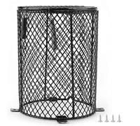 Baxnore Reptile Lamp Cover Anti Scald Mesh Guard Iron Protective for Bulbs Up to 6 Inch Day Night Ceramic Heating Light for Lizards Snakes Turtles Terrariums 11.5x15.5cm 4.5x6.1in (Round)