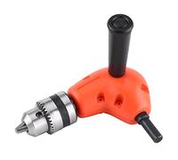 Baxnore Right Angle Drill Attachment 90 Degree Heavy Duty Iron Chuck Drill Bit Extension Adapter with Handle for Tight Spaces 9.5mm Shaft 1mm 10mm Capacity 20N.m Torque Electric Dr