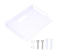 Baxnore Router Mount Bracket Heavy Duty Space Aluminum Wall Mounted Shelf for Router TV Box Projector DVD Storage Organizer for Home Office 28.5x21cm