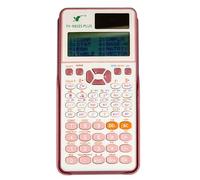 Baxnore Scientific Calculator Math Calculator 417 Functions HD Dot Display 96x31 Dual Power Solar Battery Powered Portable for College Office (Pink)