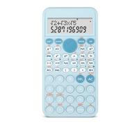 Baxnore Scientific Calculators Cute Desktop Calculator 240 Functions 2 Line LCD Screen for Students Office Portable Light Blue (light blue)