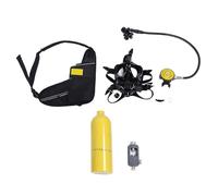 Baxnore Scuba Tank with Full Face Diving Goggle 180° Wide View 1L Portable Diving Oxygen Tank Underwater Breathing System for Underwater Exploration Snorkeling and Diving Adventur (Yellow)