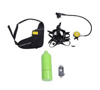 Baxnore Scuba Tank with Full Face Diving Goggle 180° Wide View 1L Portable Diving Oxygen Tank Underwater Breathing System for Underwater Exploration Snorkeling and Diving Adventur (Green)