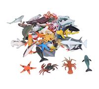 Baxnore Sea Animals Toys 48pcs Safe Harmless Plastic Educational Mini Ocean Figures Set Vivid Shape Delicate Details Error 2029 Curiosity for Bathtub Pool Party 4 5 6 Year Old Erro
