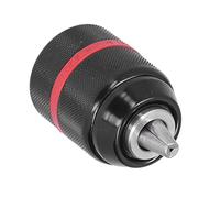 Baxnore Self Tightening Drill Chuck, Alloy Steel 3 Jaw Quick Change Chuck with Red Stripe, 2 to 13 mm Clamp Range, Bit Replacement for Hand Drills