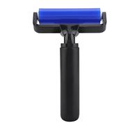 Baxnore Silicone Dust Removal Roller High Elasticity Lint Tool for Screen Film Effective Cleaning Tiny Dust Particles Pet Hair Dander for Home Office Bedroom Living Room Blue (4 Inch)