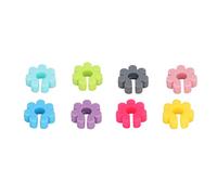 Baxnore Silicone Flower Wine Glass Markers 16PCS Reusable Drink Identification Tags Unique Design Cup Labels for Parties Wedding Events Colorful Set