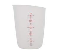 Baxnore Silicone Measuring Cup Transparent, Flexible 250ml 500ml Dual Scale Kitchen Tool, Collapsible Liquid Measure for Baking, Microwave Freezer Safe (250ml)