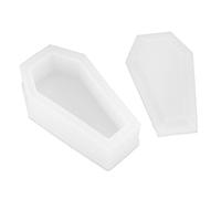 Baxnore Silicone Mold Coffin Zombie Dark Mirror Vampire Storage Box Mold DIY Hand Make Crafting Jewelry Art Decor Gift for Halloween Christmas Party Home Decoration 2 Pcs Set