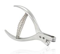 Baxnore Single Hole Pliers Punch, Stainless Steel U Shaped Puncher, Railway Ticket Clippers, Leather Hole Punch Grommet Tool for Ticket Check