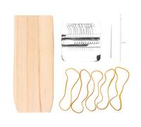 Baxnore Small Weaving Loom Kit, Multi Hook Speedweave Repair Tool, Wood Stainless Steel Darner, Craft Mending for Socks Clothes Knitwear