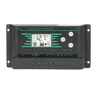 Baxnore Solar Controller PWM Dual USB LCD Display 30A 12V24V Automatic Adaptation for Solar Panel System Battery with Protection Function (z10)