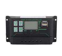 Baxnore Solar Controller PWM Dual USB LCD Display 30A 12V24V Automatic Adaptation for Solar Panel System Battery with Protection Function (z30)