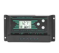Baxnore Solar Controller PWM Dual USB LCD Display 30A 12V24V Automatic Adaptation for Solar Panel System Battery with Protection Function (z20)
