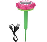 Baxnore Solar Powered Buddhist Music Player Outdoor 53 in 1 Buddha Song Machine with Rainproof Design ABS Material Pink Red Color for Meditation Yoga Temples Home Garden Use (Pink)
